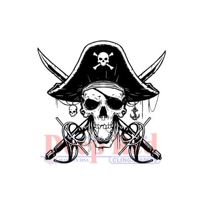 Deep Red Cling Stamp - Beware Of Pirates