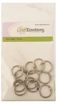 CraftEmotions Click/Bookbinder Rings 19mm (12 pack)