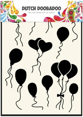 Dutch Doobadoo A5 Mask Art Stencil - Balloons Normal-Heart