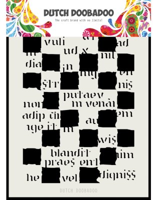 Dutch Doobadoo A5 Mask Art Stencil - Script Blocks
