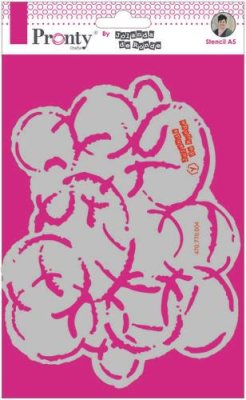 Pronty A5 Mask Stencil - Grunge Circle