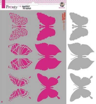 Pronty A4 Mask Stencil - Butterflies