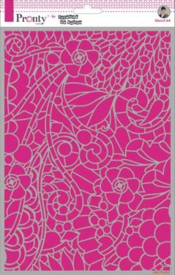 Pronty A4 Mask - Background Floral Swirl by Jolanda