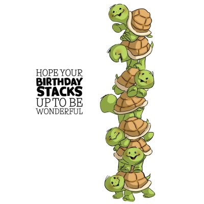 Art Impressions Clear Stamp Set - Turtle Stacker