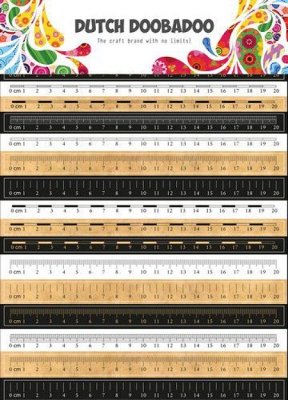 Dutch Doobadoo A5 Dutch Sticker Art - Rulers