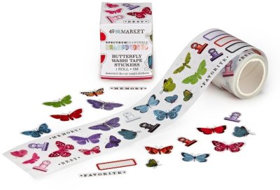 49 And Market Washi Sticker Roll - Spectrum Gardenia Butterfly