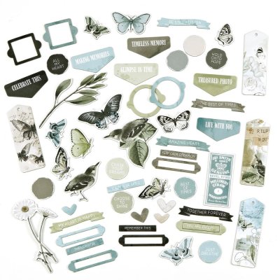 49 And Market Chipboard Set - Vintage Artistry Moonlit Garden Bits