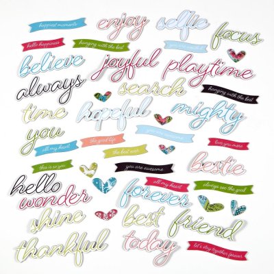 49 And Market Chipboard Set - Words Kaleidoscope