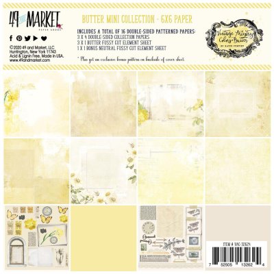 49 And Market 6"x6" Collection Pack - Vintage Artistry Butter