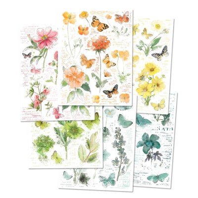 49 And Market 6"x8" Rub-Ons - Spectrum Sherbet Botanical (6 sheets)
