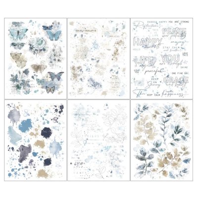 49 And Market 6"x8" Rub-Ons - Vintage Artistry Serenity (6 sheets)