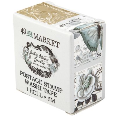 49 And Market Washi Tape Roll - Vintage Artistry Serenity Postage Stamp