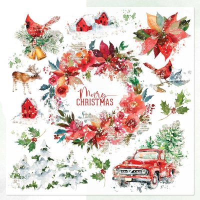 49 And Market 12"x12" Rub-Ons - ARToptions Holiday Wishes (1 sheet)