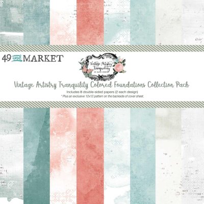 49 And Market Collection Pack 12" x12" - Vintage Artistry Tranquility Foundations (8 sheets)