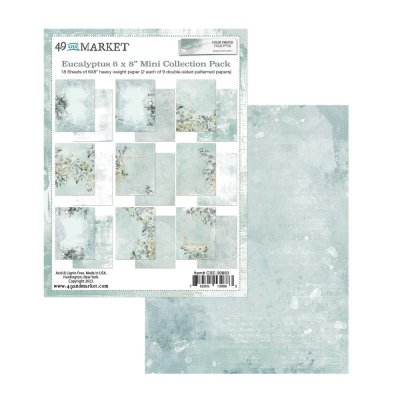 49 And Market 6"x8" Mini Collection Pack - Color Swatch: Eucalyptus (18 sheets)