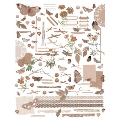 49 And Market Laser Cut Outs - Color Swatch: Toast Elements