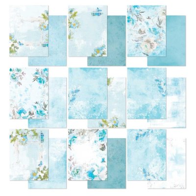 49 And Market 6"x8" Mini Collection Pack - Color Swatch: Ocean (18 sheets)