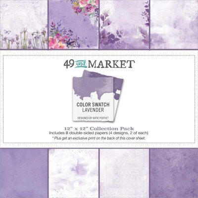 49 And Market 12"x12" Collection Pack - Color Swatch: Lavender (8 sheets)