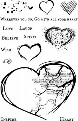 49 & Market Clear Stamps - With All Your Heart