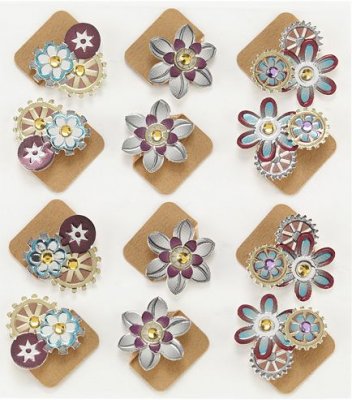 Jolees Boutique - Steampunk Floral Corner Stickers