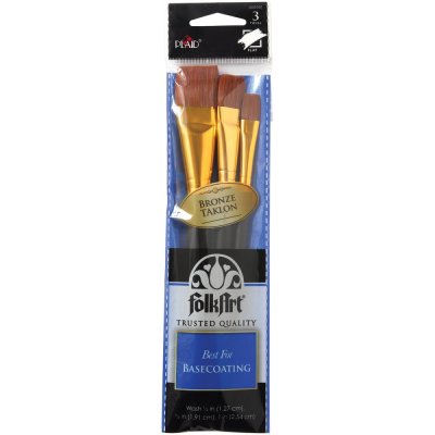 FolkArt Bronze Taklon Brush Set (3 pack)