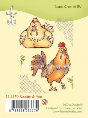 Leane Creatief Clear Stamp - Rooster & Hen