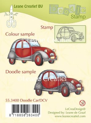 Leane Creatief Clear Stamp - Doodle Car