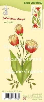Leane Creatief Clear Stamps - 3D Flower Tulip