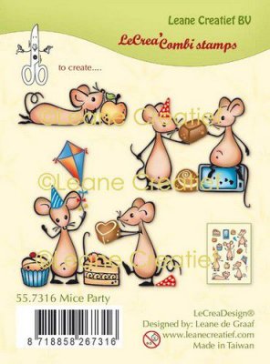 LeCrea Combi Clear Stamps - Mice Party