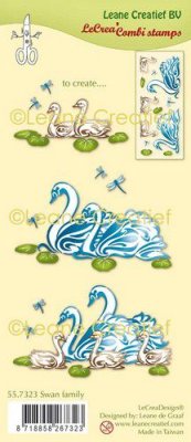 LeCrea Combi Clear Stamps - Swan Family
