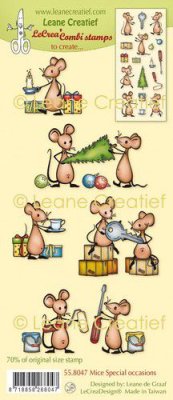 LeCrea Combi Clear Stamps - Mice Special Occasions