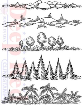 Deep Red Cling Stamp - Natures Borders