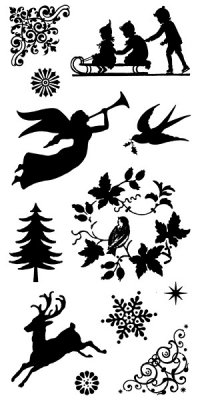 Inkadinkado Clear Stamps - Holiday Silhouettes