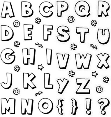 Inkadinkado Clear Stamps - Cartoon Alphabet