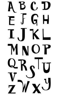 Inkadinkado Clear Stamps - Funhouse Alphabet