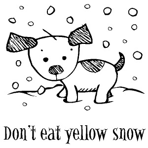 Inkadinkado Clear Stamp - Mini Don´t Eat Yellow Snow