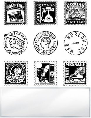 Inkadinkado Inches Clear Stamp Set  - Postage Inchies Bundle