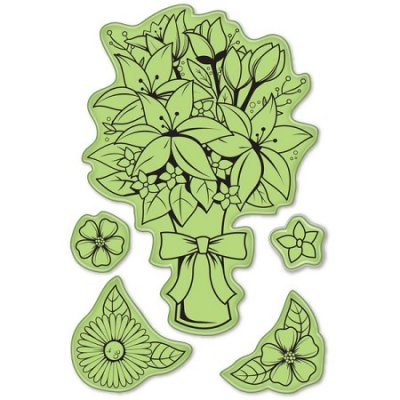 Inkadinkado Inkadinkaclings Stamps - Floral Bouquet