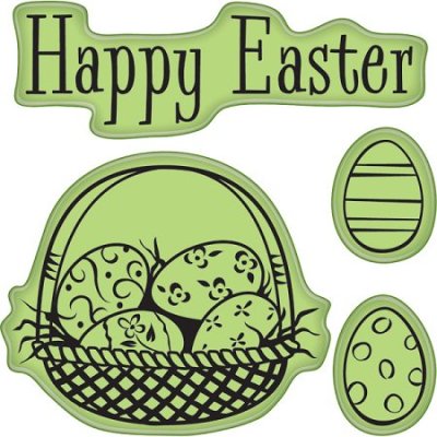 Inkadinkado Inkadinkaclings Stamp - Happy Easter
