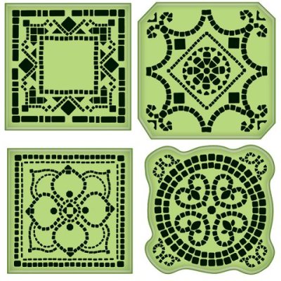 Inkadinkado Inkadinkaclings Stamps - Mosaic Tiles