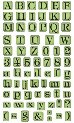 Inkadinkado Inkadinkaclings Stamps - Heirloom Type