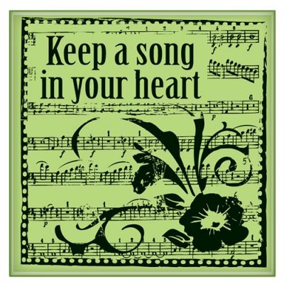 Inkadinkado Inkadinkaclings Stamps - Mini Keep A Song In Your Heart