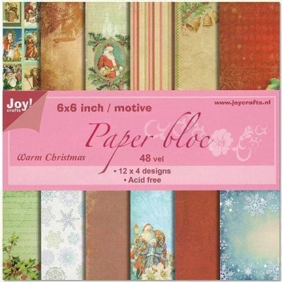 Joy Crafts 6”x6” Paper Pad - Warm Christmas (48 sheets)
