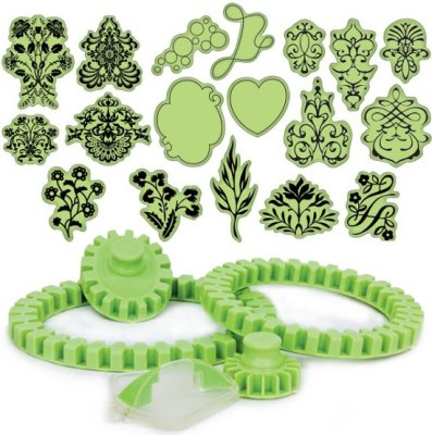 Inkadinkado Stamping Gear Cling Stamps - Stamping Gear Deluxe Set (24 items)