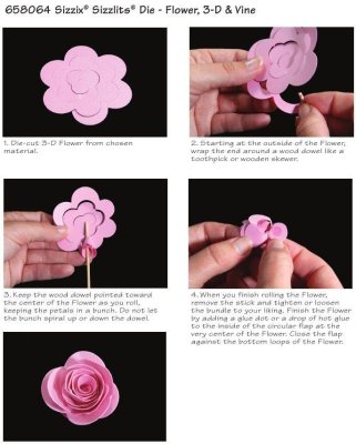 Sizzix Sizzlits Die - Flower, 3-D & Vine