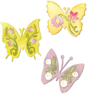 Sizzix Sizzlits Die Set - Butterfly Set #3 (3 pack)