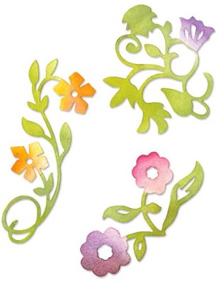 Sizzix Sizzlits Die Set - Flower Vines Set (3 dies)