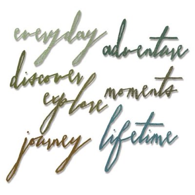 Sizzix Thinlits Die Set - Handwritten Journey by Tim Holtz (7 dies)