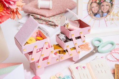 Sizzix Scoreboards XL Die 6"x13.75" - Cantilever Sewing Box