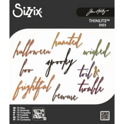 Sizzix Thinlits Die Set - Classic Halloween Handwriting (10 dies)